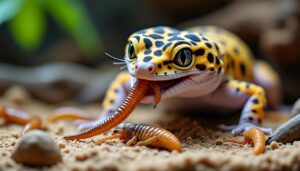 découvrez comment l'apport de calcium via les insectes influence la santé et le développement du gecko léopard.