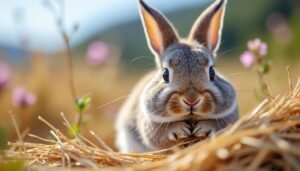 découvrez les bienfaits du foin de crau à volonté pour une alimentation saine et équilibrée de votre lapin nain.