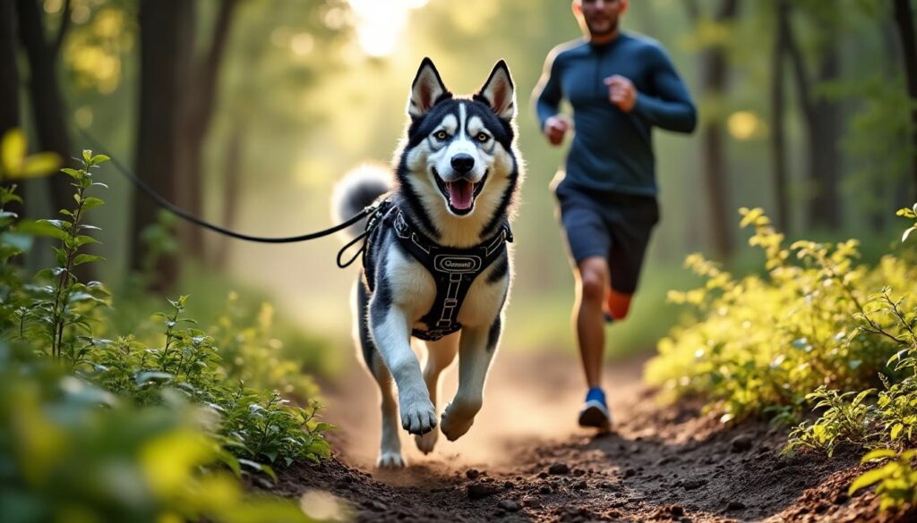 découvrez comment le port d'un harnais de traction améliore la promenade en canicross, offrant confort et efficacité pour vous et votre chien.