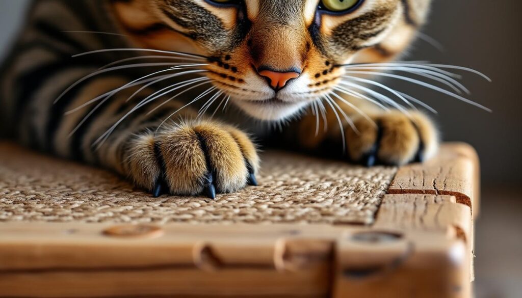 découvrez comment l'usure naturelle des griffes de votre chat s'effectue efficacement grâce au griffoir arbre, un accessoire idéal pour préserver la santé de ses pattes.