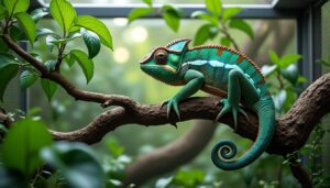 découvrez comment aménager un terrarium très ventilé adapté à l'élevage du caméléon pour assurer son bien-être et favoriser son développement.