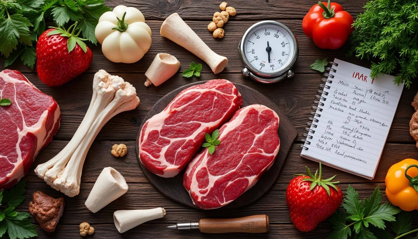 découvrez comment le calcul précis du ratio viande-os-abats permet d'équilibrer parfaitement les croquettes barf pour une alimentation saine et adaptée à votre animal.