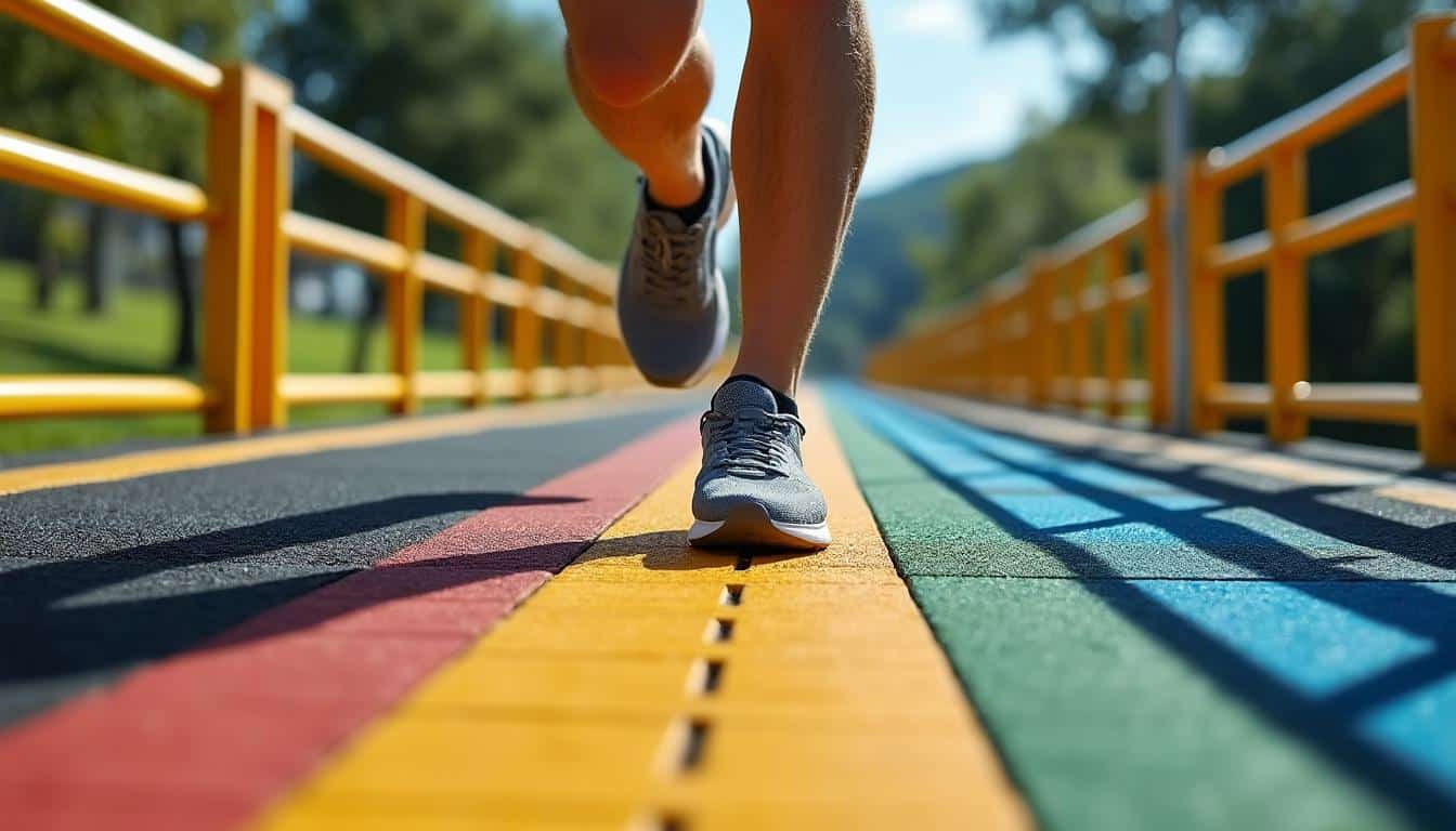 découvrez comment le franchissement de la passerelle à zones de contact met en lumière les compétences d'agilité et la maîtrise du parcours.