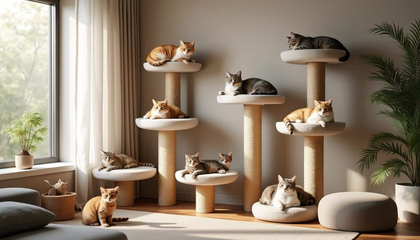 découvrez comment le partage des zones de repos en hauteur facilite une cohabitation harmonieuse entre plusieurs chats, en réduisant le stress et les conflits.