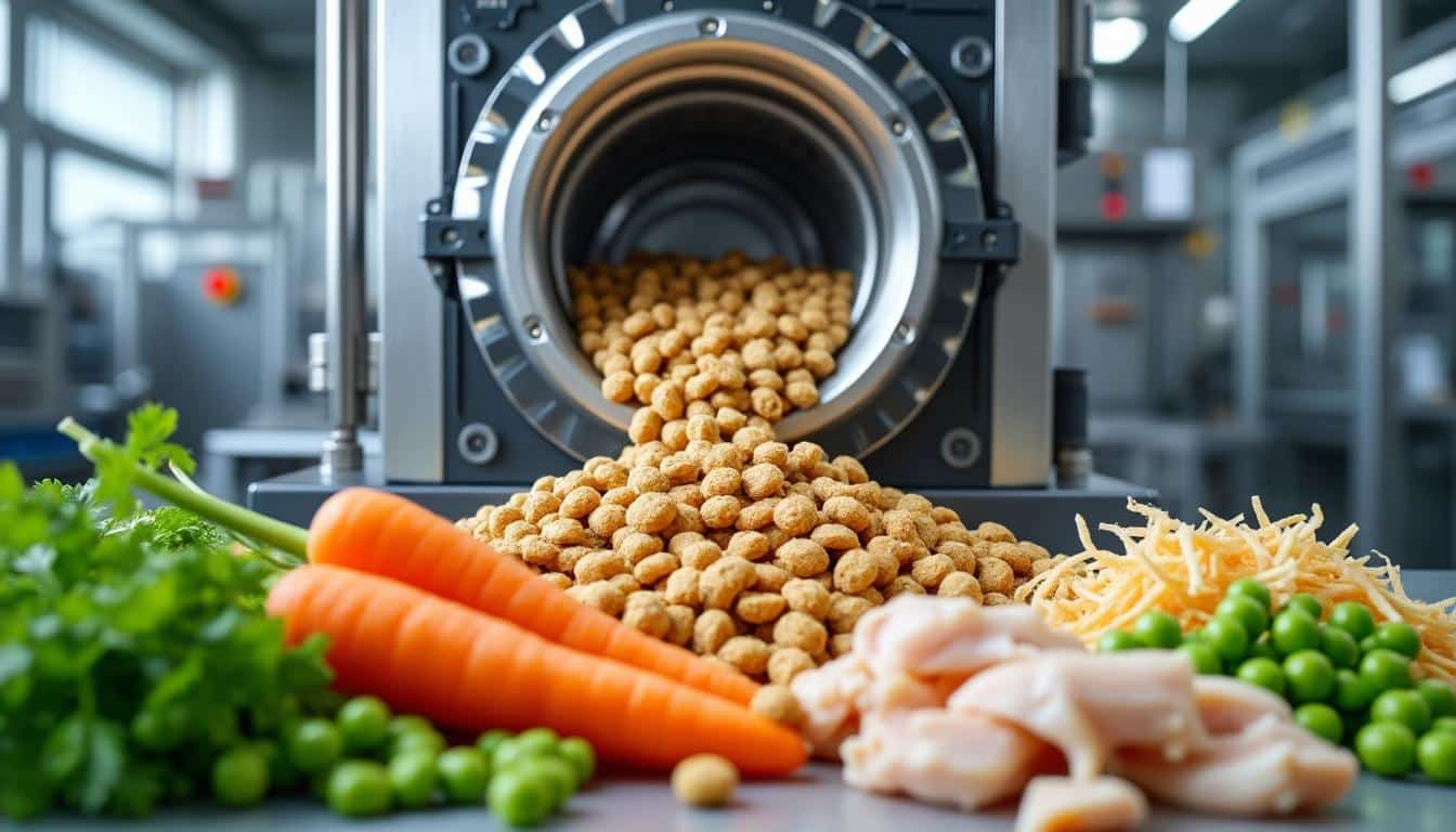 découvrez comment l'extrusion à basse température conserve efficacement les nutriments essentiels dans les croquettes, garantissant une alimentation saine et de qualité pour vos animaux.
