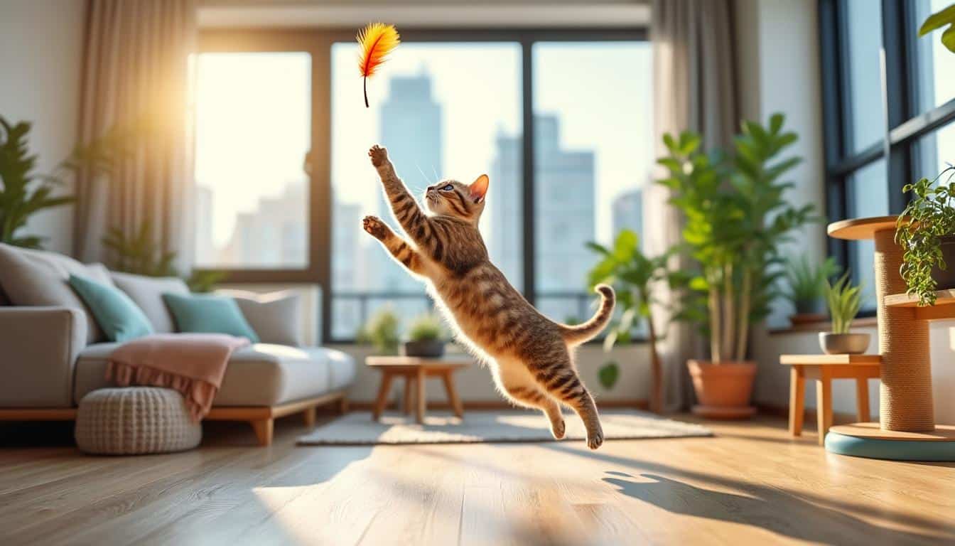 découvrez comment compenser le manque d'exercice physique pour maintenir la santé et le bien-être de votre chat d'intérieur.