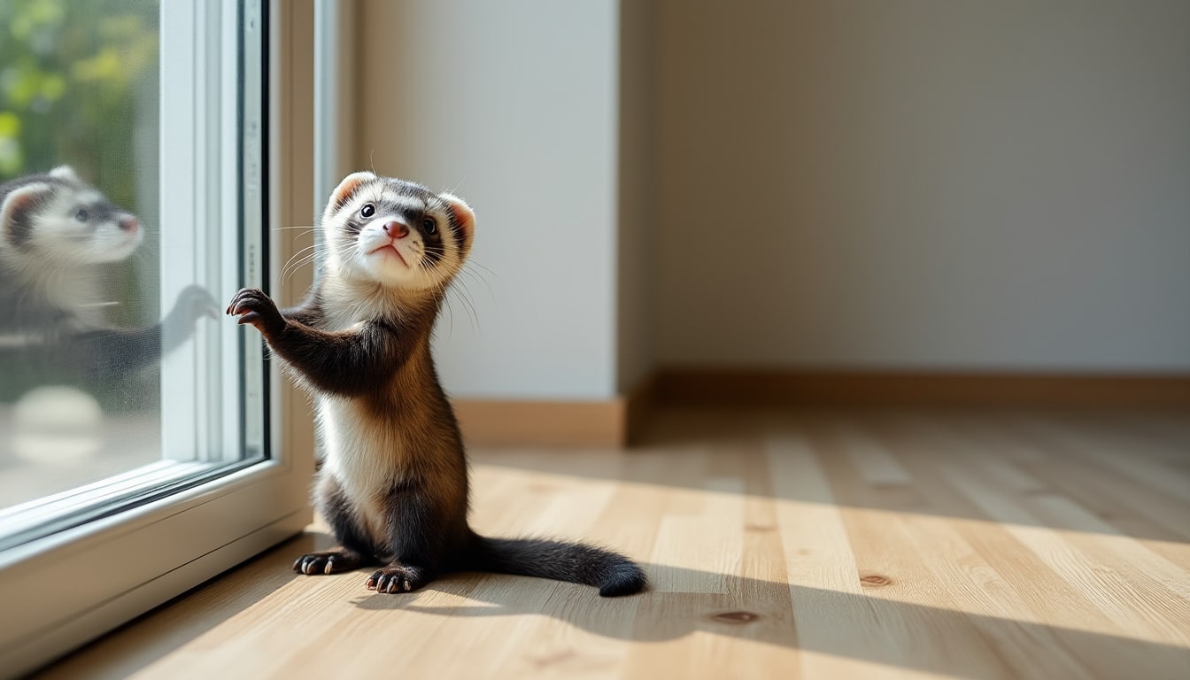 découvrez comment l'interdiction légale stricte de la divagation extérieure impacte la vie et le bien-être du furet domestique.