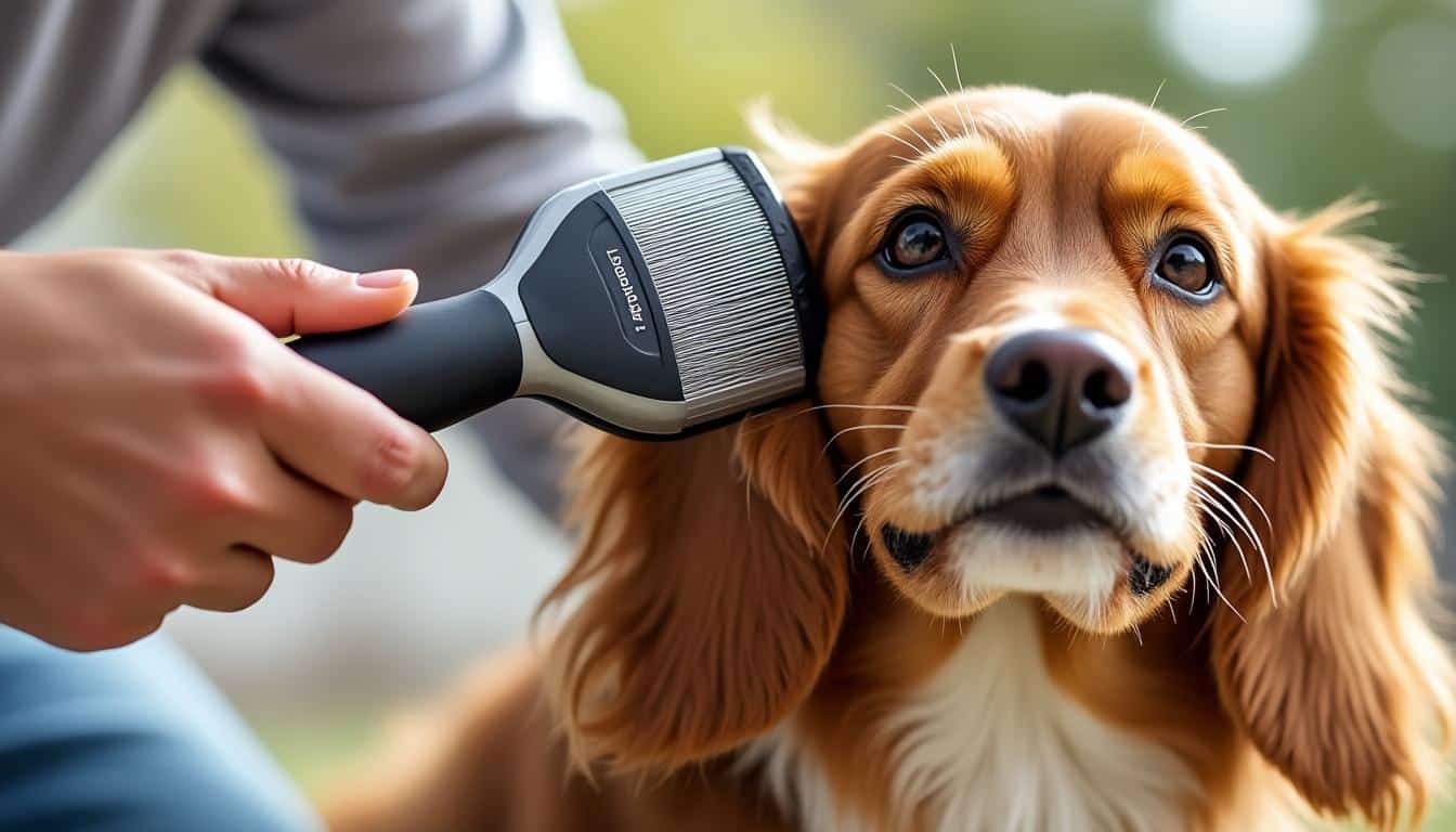 découvrez comment l'utilisation d'une brosse étrille furminator améliore efficacement le toilettage du pelage, en éliminant les poils morts et en rendant le pelage sain et brillant.