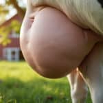 le gonflement des mamelles en fin de parcours est un signe précurseur de la gestation mise-bas, indiquant que la période de gestation touche à sa fin et que la mise-bas approche.