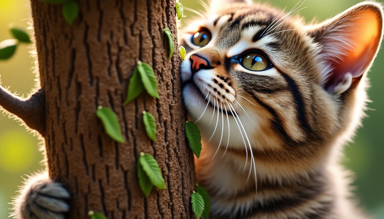 découvrez comment l'utilisation d'herbe à chat attractive encourage votre félin à frotter et griffer son arbre à chat, protégeant ainsi vos meubles et stimulant son bien-être.