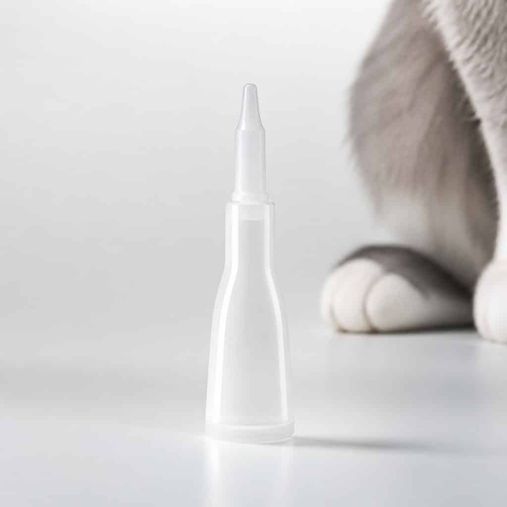 Pipette antiparasitaire pour chat adulte présentée sur fond neutre