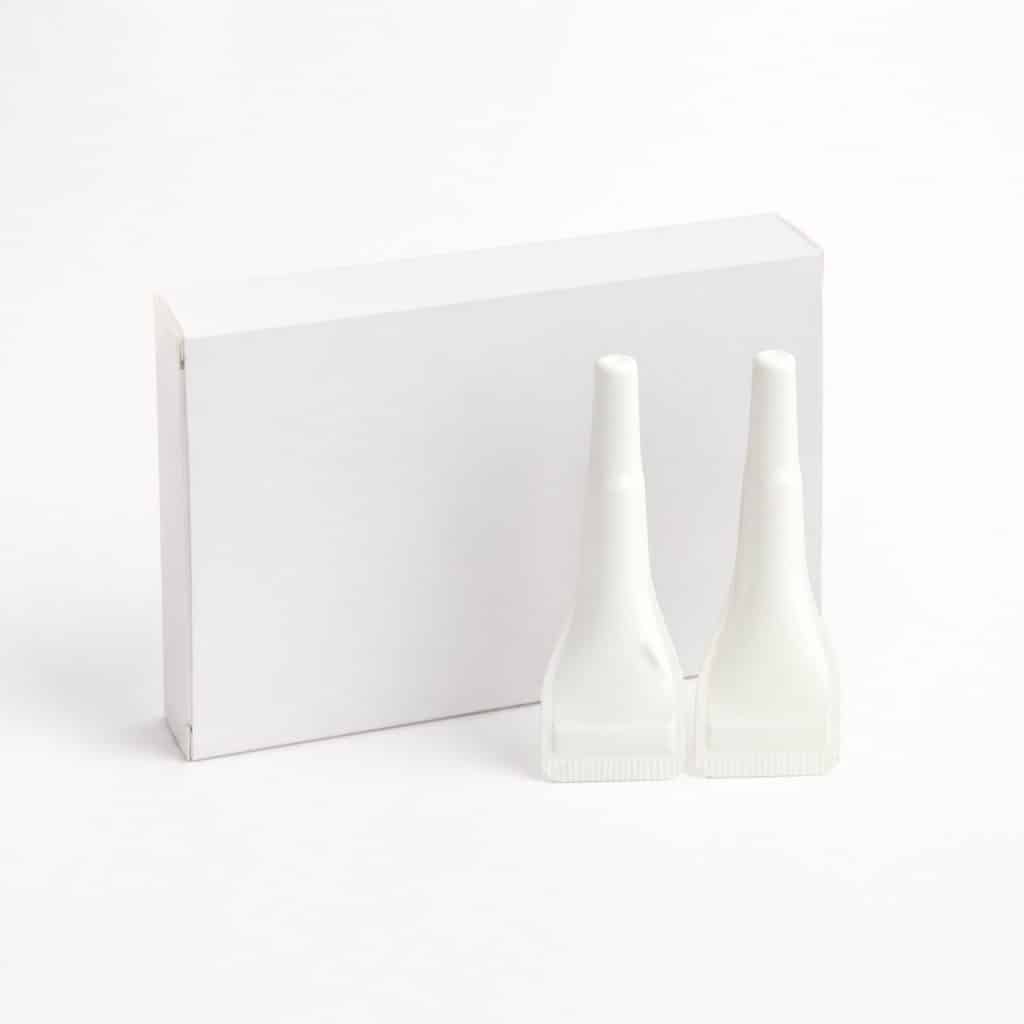 Boîte de deux pipettes vermifuges pour chat, packshot sur fond blanc